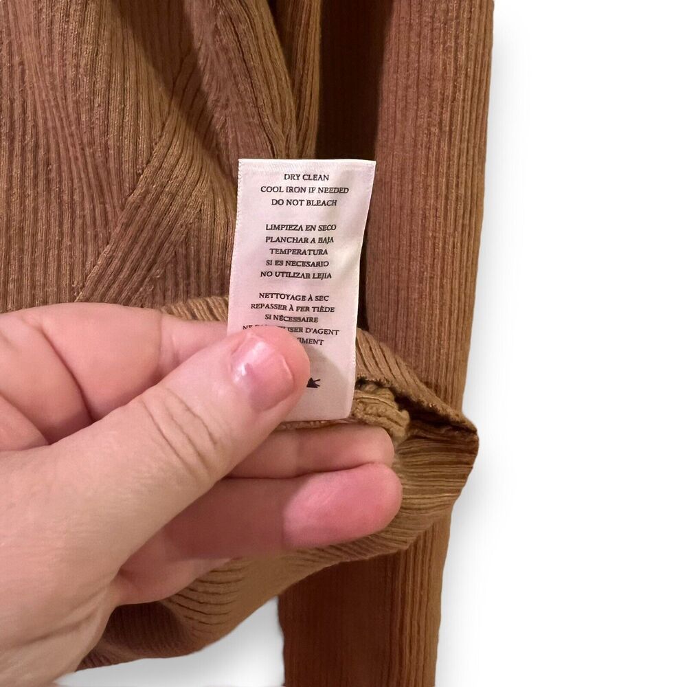 NWT Rails Beau Cardigan XL Camel Tan Silk Blend Quiet Luxury Old Money Preppy - Picture 10 of 12